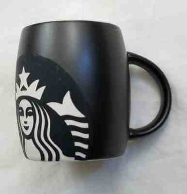 Starbucks 2011 Mermaid Barrel Mug Laser Cut Matte Finish Black White Coffee 16oz - Sold on eBay Nov, 5th 2018 for $11.93