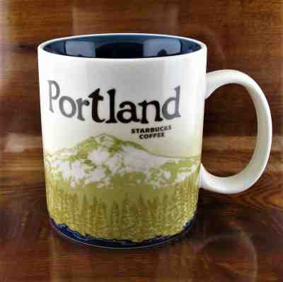 2011 Starbucks PORTLAND Collectors Series City Coffee Mug Cup 16 oz Mount Hood - Sold on eBay Nov, 4th 2018 for $29.95