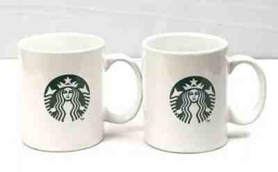 Set Of 2 Starbucks Ceramic Coffee Mugs Mermaid Logo 2011 - Sold on eBay Oct, 28th 2018 for $9.75