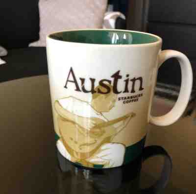 Starbucks Austin 2011 Coffee Collector Series Cup Mug Texas Guitar 16oz - Sold on eBay Oct, 26th 2018 for $10.00