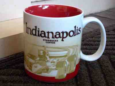 EUC 2011 Starbucks City Collector's Series Mug Indianapolis Indy 500 Race Car - Sold on eBay Oct, 26th 2018 for $9.50