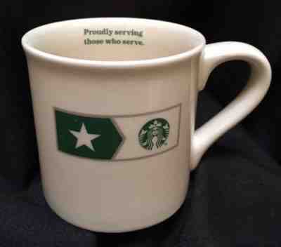 STARBUCKS Military Mug 2013 Proudly Serving Those Who Serve 14oz MADE IN USA EUC - Sold on eBay Nov, 1st 2018 for $11.90
