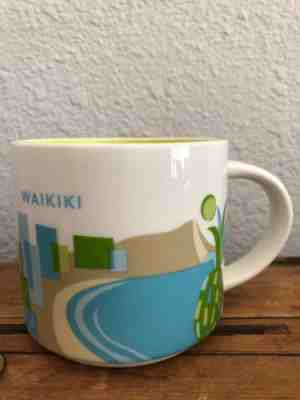Starbucks 2013 WAIKIKI, HAWAII You are Here Collector Series Mug 14oz  - Sold on eBay Nov, 1st 2018 for $8.99