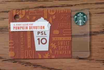 Starbucks 2013 Pumpkin Spice Latte Mini Card - Sold on eBay Oct, 31st 2018 for $2.99