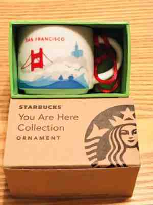 2013 Starbucks San Francisco Holiday Ornament You Are Here Collection Mini Mug - Sold on eBay Oct, 28th 2018 for $12.50