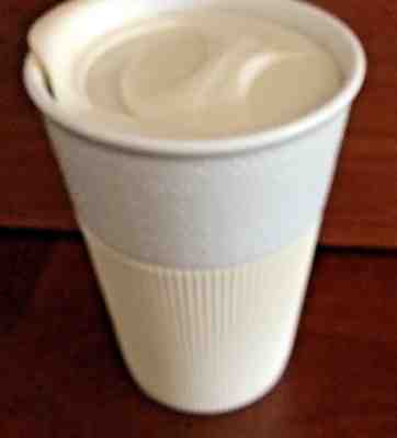 Starbucks 2013 8oz Travel Tumbler Ceramic With Rubber And Lid Snowflake  1014 - Sold on eBay Oct, 28th 2018 for $9.99