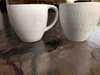 2013 Starbucks White Demitasse Cups, Every Sip Has A Sweet Ending,3 oz. Lot of 2 - Sold on eBay Oct, 27th 2018 for $10.99