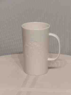 2014 Starbucks Tall Latte Coffee Mug Cup Embossed Siren Mermaid Logo White 12 oz - Sold on eBay Nov, 18th 2018 for $5.24