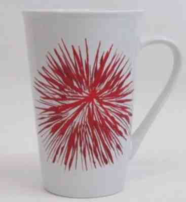 STARBUCKS 17.8 Oz White Red Star Burst Ceramic Large Mug Cup 2014 NEW - Sold on eBay Nov, 4th 2018 for $14.99