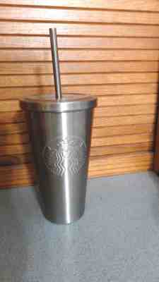 STARBUCKS   Silver  Stainless  Steel  2014 Travel  Cup - Sold on eBay Nov, 4th 2018 for $10.49