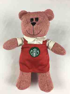 Starbucks Christmas 2016 Holiday Bearista Teddy Bear Doll Plush Red Apron - Sold on eBay Nov, 8th 2018 for $2.40