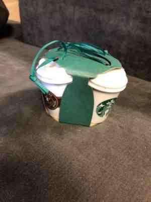 Starbucks porcelain ornament 2016 logo evolution Of History set of 4 NEW Siren - Sold on eBay Nov, 7th 2018 for $14.95