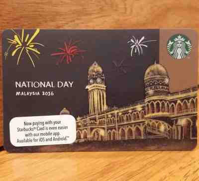 Starbucks Malaysia National Day 2016 card - Sold on eBay Nov, 7th 2018 for $7.99