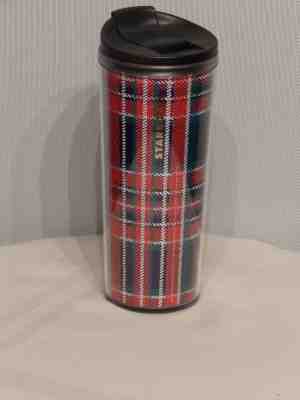 Starbucks 2017 Holiday Tumbler Locking Lid - Red Green Blue Plaid 16 oz NWOT - Sold on eBay Nov, 18th 2018 for $2.99