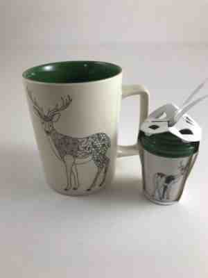 Starbucks Deer Reindeer Mug And Ornament Set  2017 Holiday Christmas - Sold on eBay Nov, 11th 2018 for $29.99