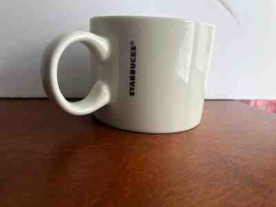 STARBUCKS 2017 WHITE PORCELAIN COFFEE CUP MUG SHORT  - Sold on eBay Nov, 11th 2018 for $5.75