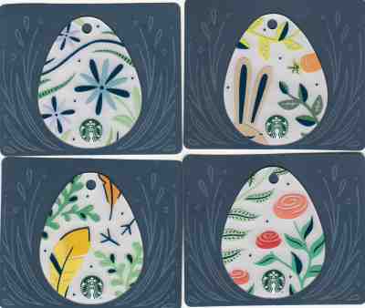 STARBUCKS COFFEE 2018 "MINI EASTER EGG"  GIFT CARD SET - Sold on eBay Nov, 18th 2018 for $4.00