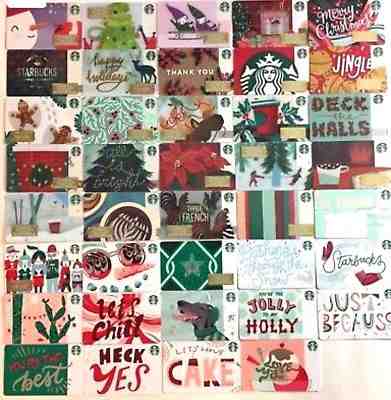  SET OF 55 STARBUCKS 2018 CHRISTMAS HOLIDAY GIFT CARD CANADA VERSION NEW - Sold on eBay Nov, 18th 2018 for $26.00