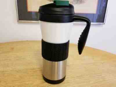 Starbucks 2010 Stainless Steel Miller Tumbler  With White Top, 16 oz.  - Sold on eBay Sep, 2nd 2018 for $24.99