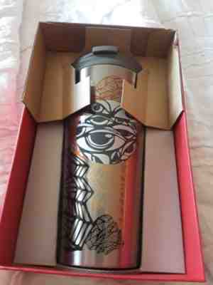 Starbucks Golden Eyes Stainless Coffee Tumbler 2014 Dot Collection 16oz New - Sold on eBay Oct, 20th 2018 for $27.00