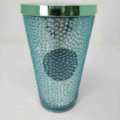 Starbucks Frappuccino Cold To Go Tumbler Hobnail 2014 Green Metallic 16 Fl Oz. - Sold on eBay Oct, 13th 2018 for $18.00