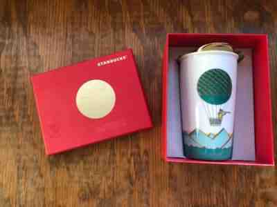 Starbucks 2014 Dot Collection Hot Air Balloon Ceramic Tumbler New IN BOX Rare - Sold on eBay Oct, 9th 2018 for $39.49