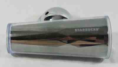 Starbucks Coffee 2014 Silver Multi Faceted Insulated Tumbler 24oz + Lid - Sold on eBay Oct, 1st 2018 for $14.50
