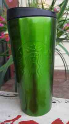 Starbucks 2014 & Green Stainless Steel Tumbler Travel Mug 16 OZ - Sold on eBay Sep, 27th 2018 for $12.20