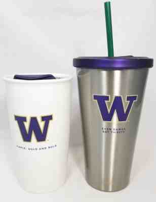 Starbucks Coffee 2014 U of W Husky University Washington Hot/Cold Travel Tumbler - Sold on eBay Sep, 20th 2018 for $59.95