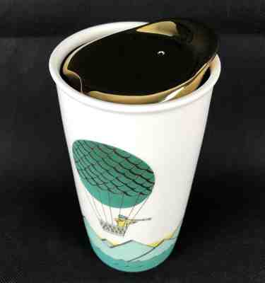 Starbucks 2014 Ceramic Tumbler Hot Air Balloon Dot Collection 12 Fl Oz - Sold on eBay Sep, 14th 2018 for $42.99