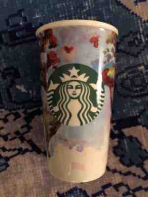 Starbucks Ceramic Travel Cup Tumbler Earth World Globe Watercolor 2015 12 Oz - Sold on eBay Oct, 1st 2018 for $35.00