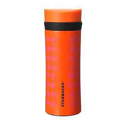 Starbucks Japan Halloween 2015 Stainless Bottle Houndstooth Bat Orange Tumbler - Sold on eBay Sep, 30th 2018 for $34.90