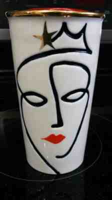 Starbucks 2015 Siren Anniversary Face Lips Ceramic Travel Tumbler Mug 10 oz EUC - Sold on eBay Sep, 29th 2018 for $20.64