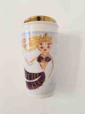 Starbucks 2015 Illustrated Siren Mermaid Ceramic Tumbler Travel Mug 12 oz. - Sold on eBay Sep, 26th 2018 for $10.00