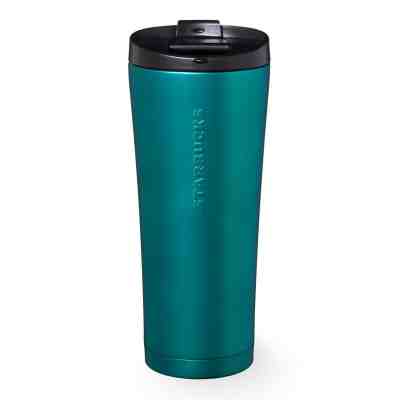 NEW 2015 Starbucks Green Matte Metallic Stainless Steel Tumbler 16 Oz - Sold on eBay Sep, 25th 2018 for $29.99