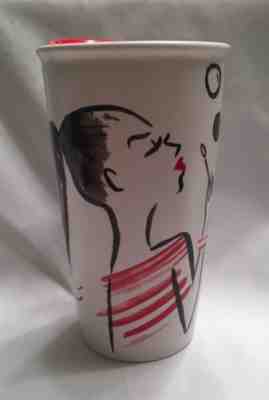 Starbucks Bubbles Girl 2015 Dot Collection Ceramic Travel Tumbler Mug 12 oz - Sold on eBay Sep, 24th 2018 for $22.99