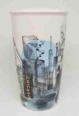 Starbucks Chicago coffee cup 2015 DOT collection to go tumbler lid ceramic - Sold on eBay Sep, 18th 2018 for $38.99