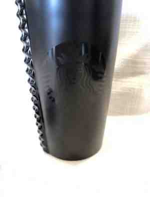 STARBUCKS 2015 Studded Matte Black On Black Ceramic Tumbler Mug 10oz  RARE - Sold on eBay Sep, 17th 2018 for $22.00