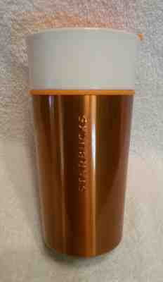 Starbucks Ceramic & Stainless Tumbler  Gold / Orange 12oz  NWT  HTF  2015   - Sold on eBay Sep, 16th 2018 for $26.00