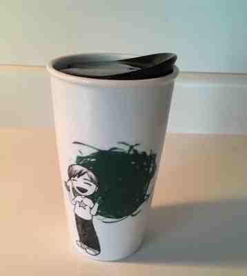 Starbucks 2015 12oz Boy Finger Painting Dot Ceramic Tumbler - Sold on eBay Sep, 13th 2018 for $12.99