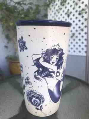 Starbucks 2016 Tattoo Art Siren Mermaid Blue Traveler Tumbler Cup Mug Lid 12 oz  - Sold on eBay Oct, 27th 2018 for $30.00