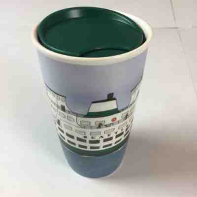 2016 Starbucks Seattle Double Wall Traveler 10 fl oz Tumbler Mug Ferry with lid - Sold on eBay Oct, 16th 2018 for $29.99