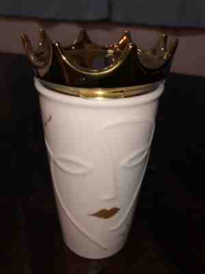 NEW STARBUCKS Siren Removable Gold Crown Travel Tumbler Mug 2016 RARE - Sold on eBay Oct, 6th 2018 for $50.00