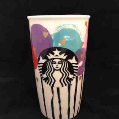 Starbucks Hearts Valentine Tumbler Coffee Mug Stars 2016 Collection New - Sold on eBay Oct, 5th 2018 for $14.02