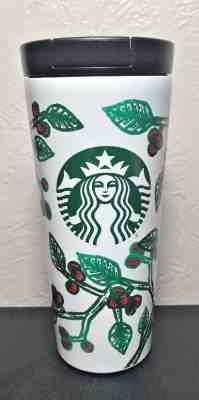 Starbucks 2016 Double Wall Stainless HOLLY BERRY Travel Mug Coffee Tumbler 16oz  - Sold on eBay Oct, 4th 2018 for $16.99
