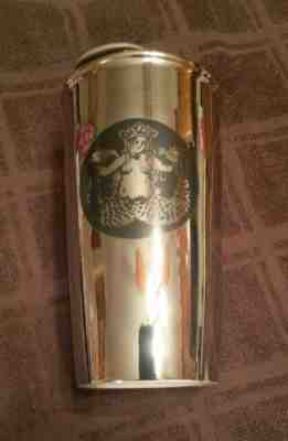 Starbucks 2016 Exclusive 1st Store Pike Place Chrome / White Gold Tumbler NWT - Sold on eBay Oct, 2nd 2018 for $55.00