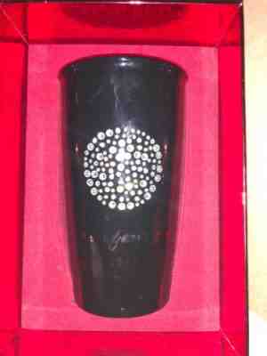 Starbucks Swarovski Crystal Ceramic Travel Tumbler Mug New Years Eve Rare 2016 - Sold on eBay Oct, 1st 2018 for $46.00