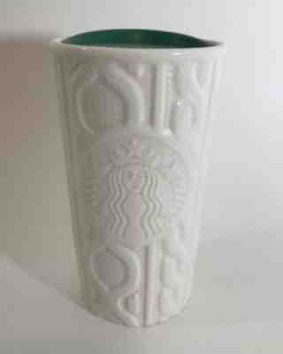 Starbucks Coffee Siren Sweater 10 oz Travel Mug Tumbler 2016 White Cable Knit - Sold on eBay Oct, 1st 2018 for $27.99