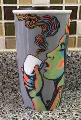 Starbucks Coffee Tumbler Travel Mug Siren 2016 Anniversary Milton Glaser 12oz - Sold on eBay Oct, 1st 2018 for $18.95