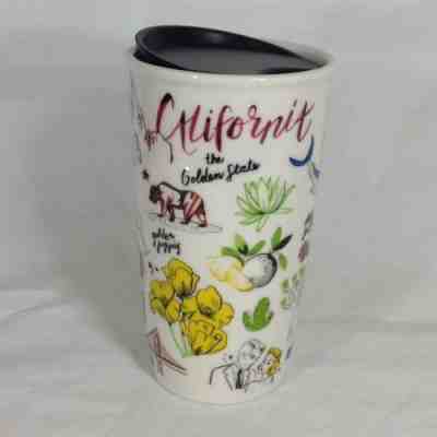 Starbucks 2016 California Double Wall Ceramic Tumbler w Lid New w/ Sku - Sold on eBay Sep, 30th 2018 for $39.99